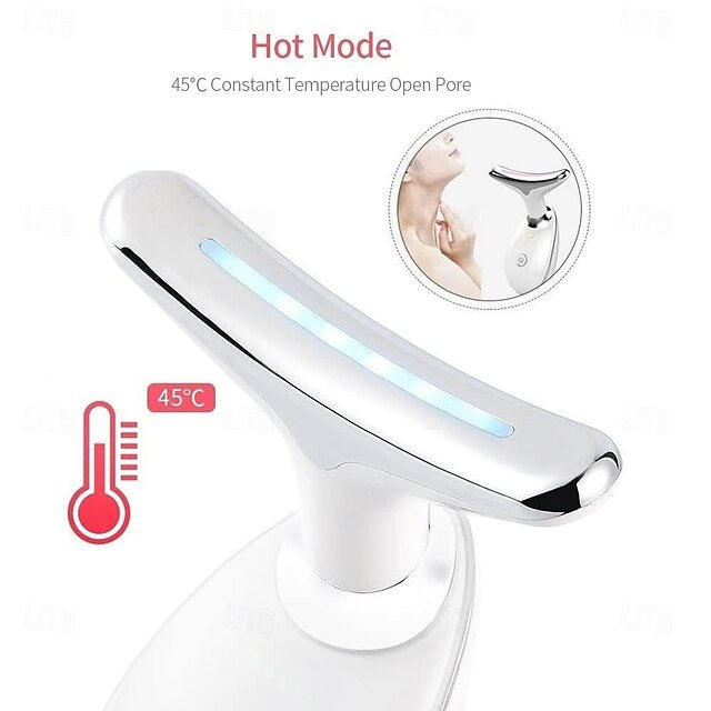 LED beauty device for facial massage and skincare routine