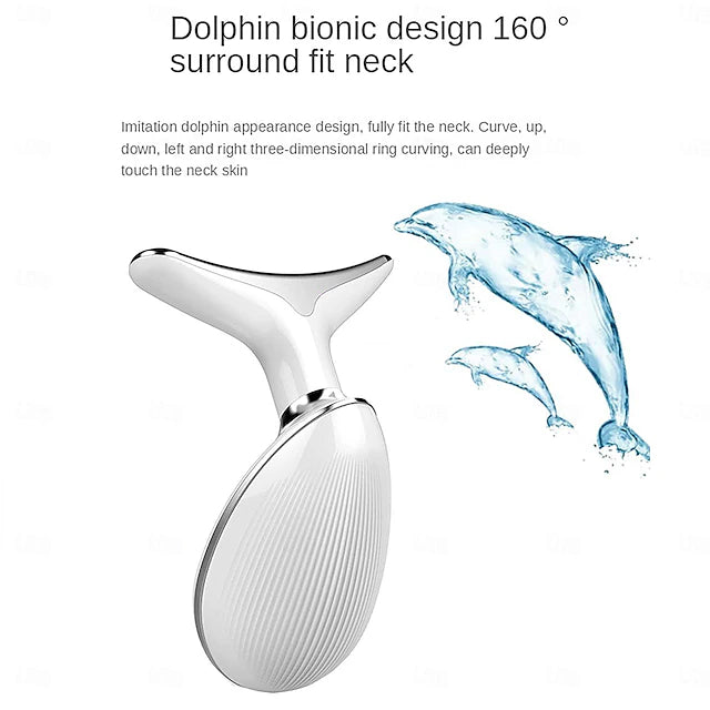 LED skincare massager designed for face and neck use
